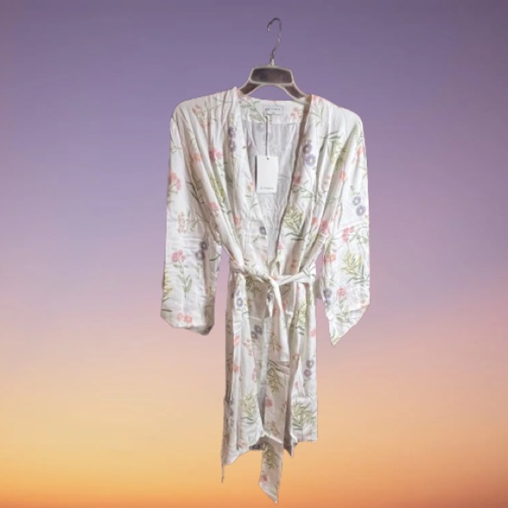 Floral Print Women's Robe - Picture 4 of 9
